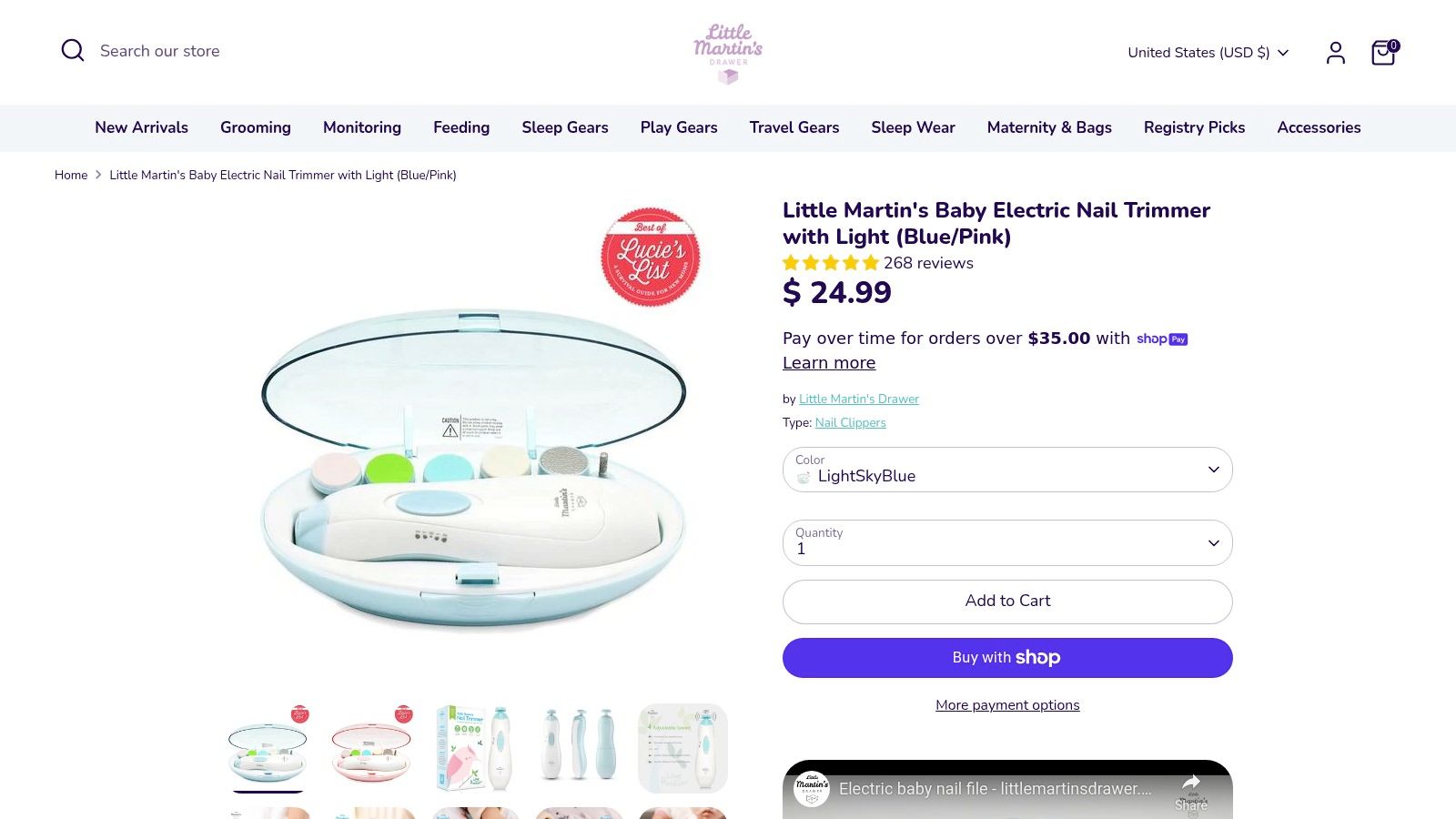 Little Martin’s Baby Electric Nail Trimmer
