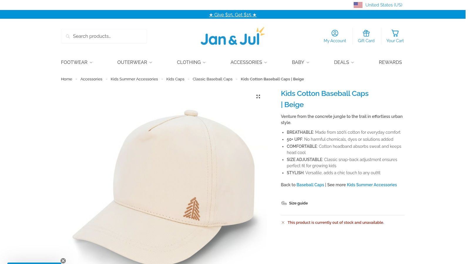 Jan & Jul “Xplorer” Cotton Baseball Cap