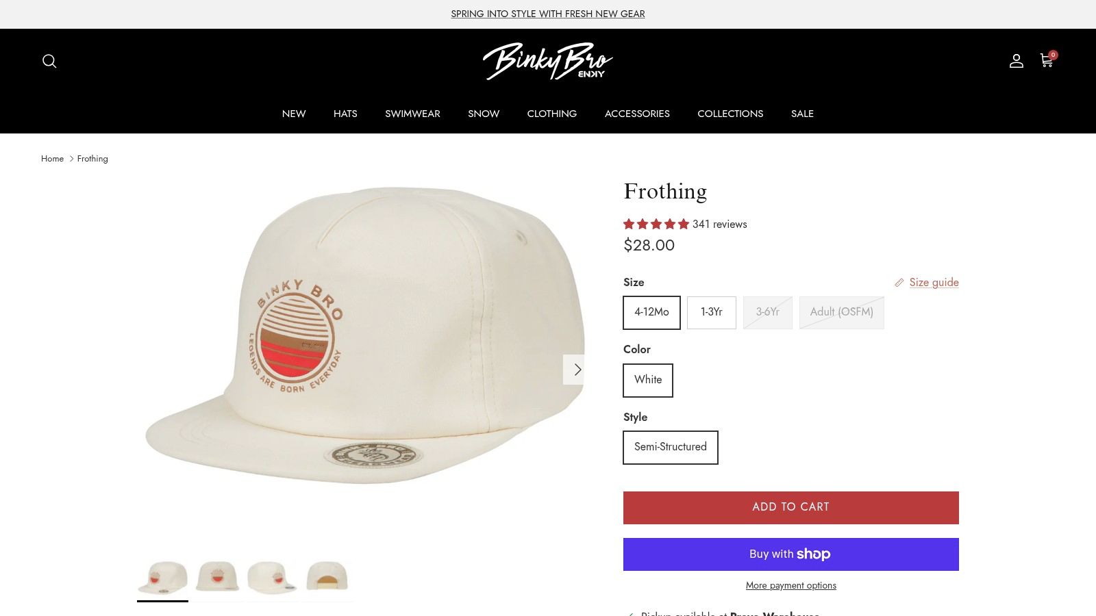 BinkyBro Infant Snapback Baseball Caps